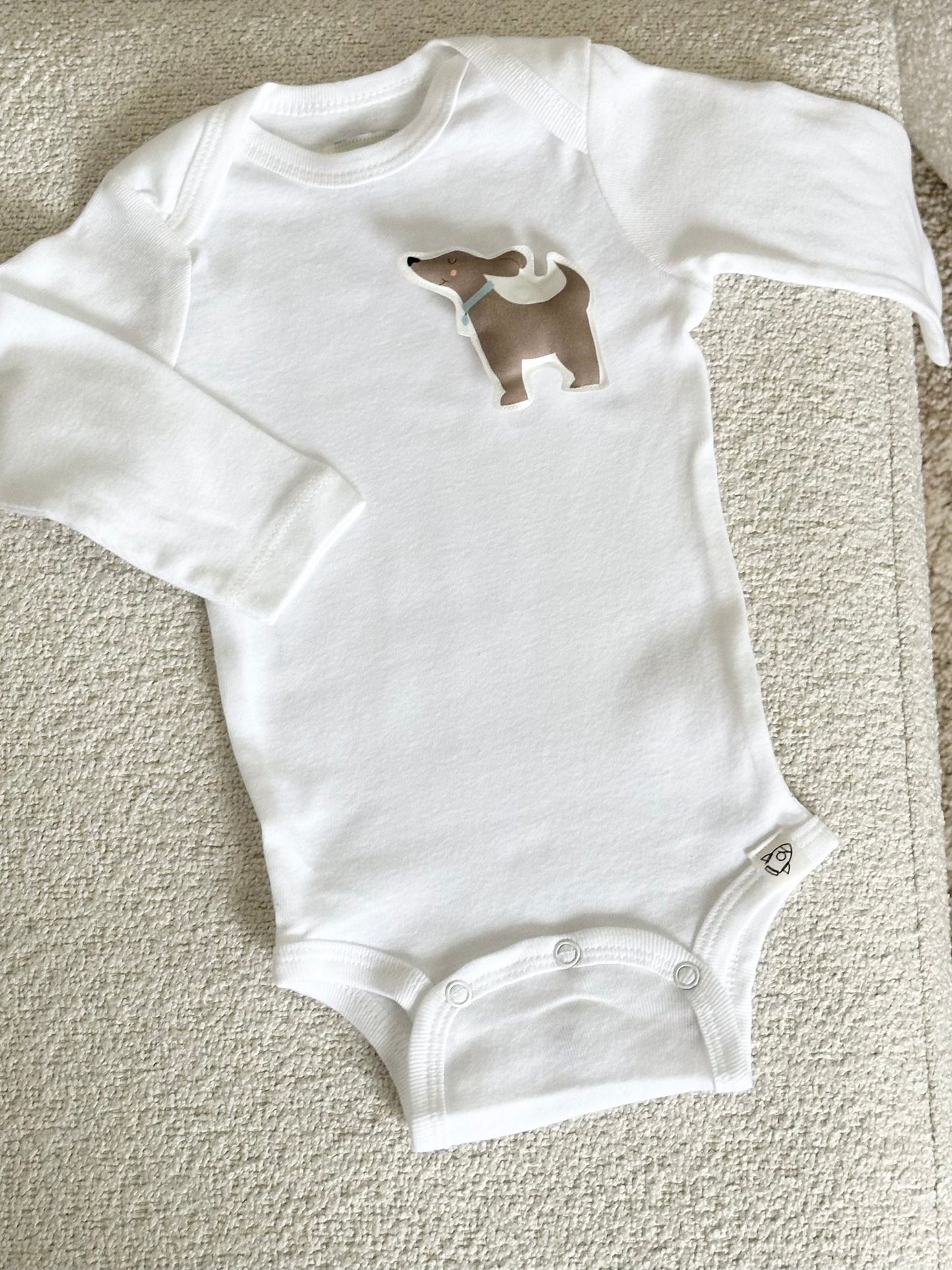 White bodysuit and 2 changeable decorations