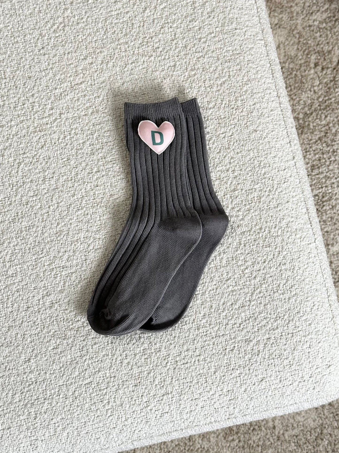 Socks with initials (color choice available)
