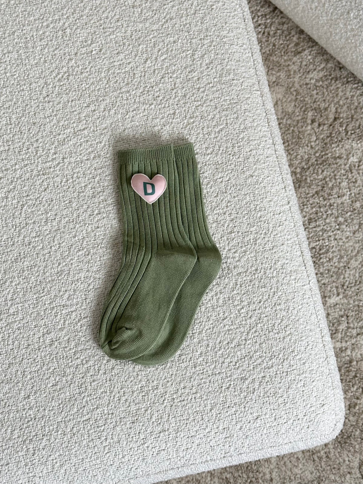 Socks with initials (color choice available)