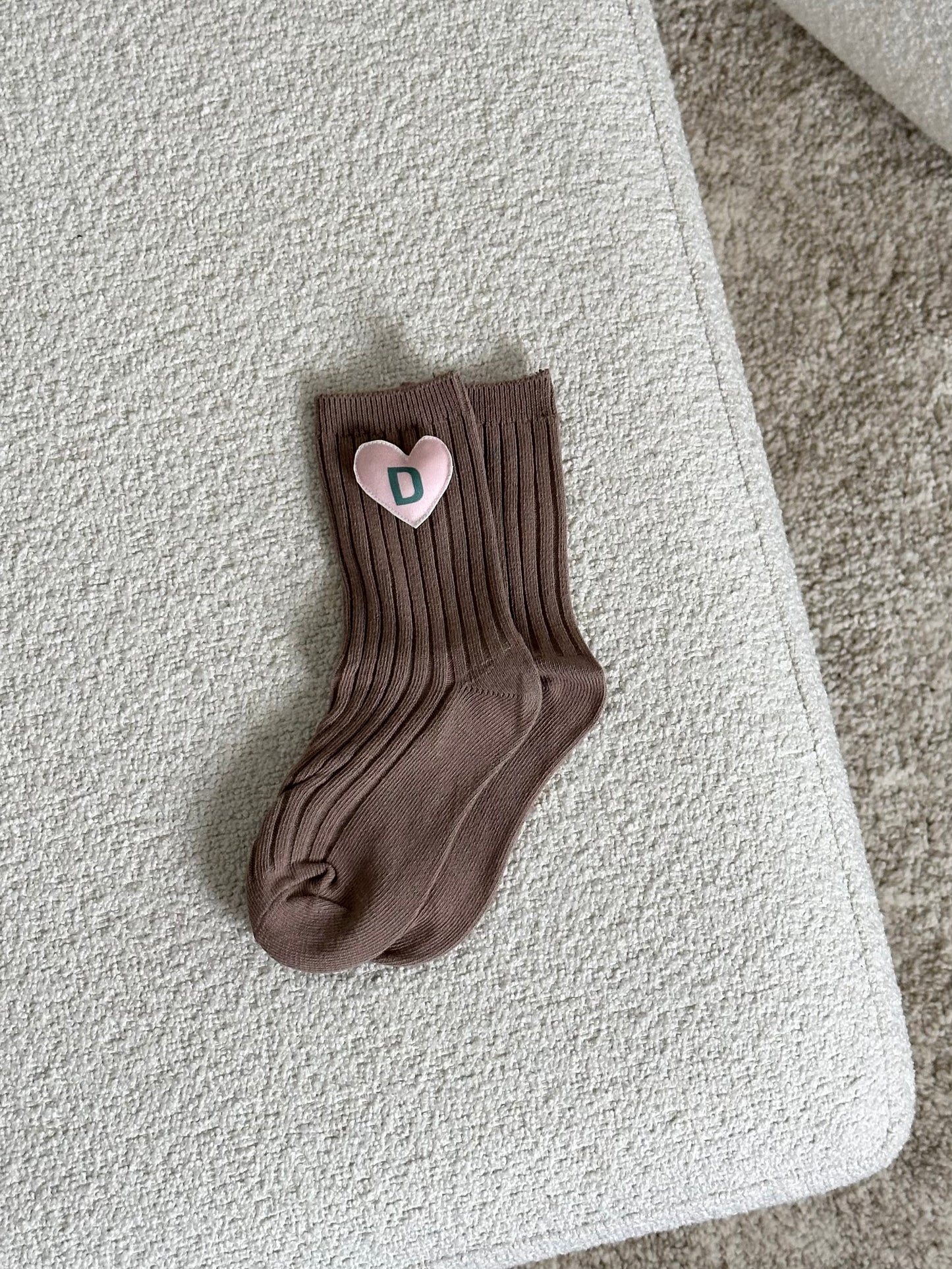 Socks with initials (color choice available)