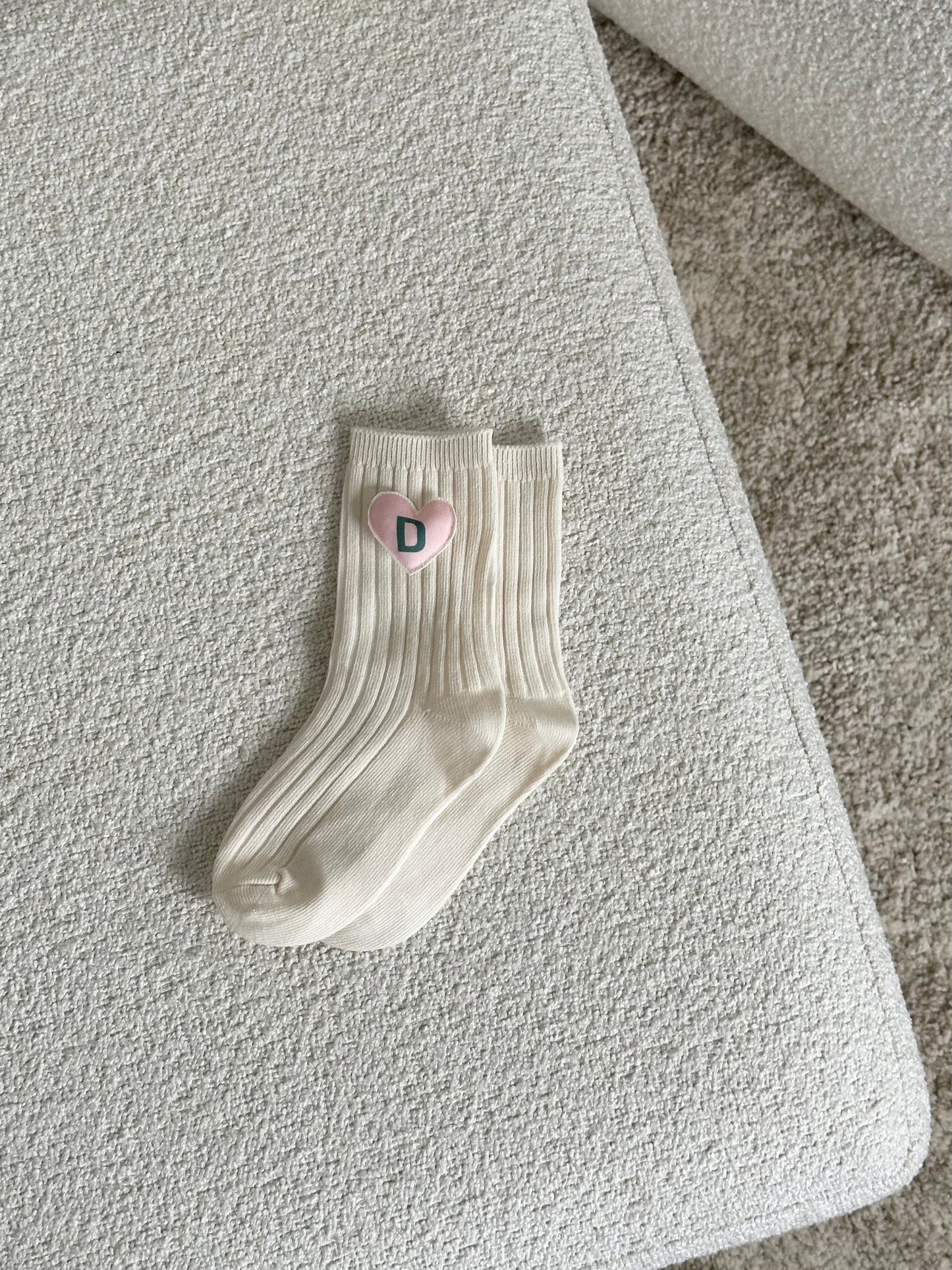 Socks with initials (color choice available)